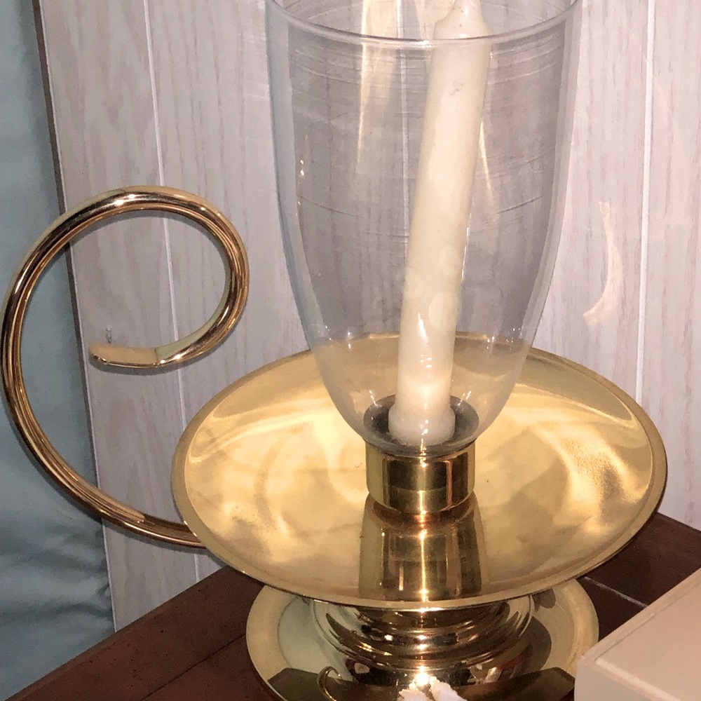 Baldwin Solid Brass Large Candle Holder